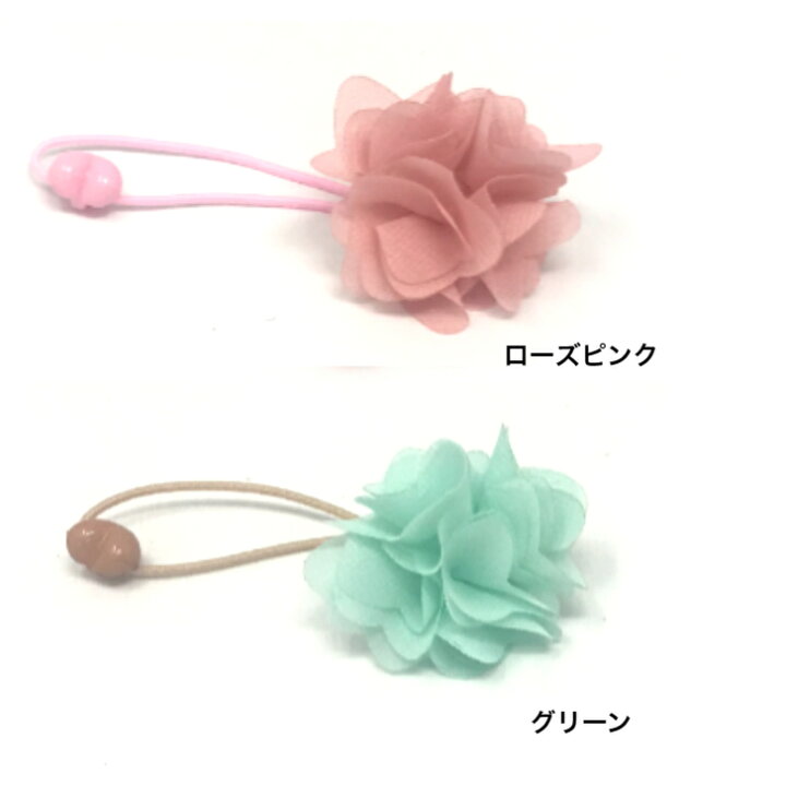 楽天市場】【 キッズ ヘアゴム 】フリル フラワー ハート ヘアゴム 