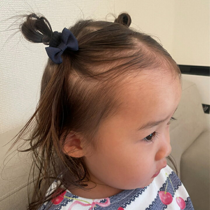 楽天市場】グログラン リボン ベビー ヘアゴム ネイビー (2コ) BABY  