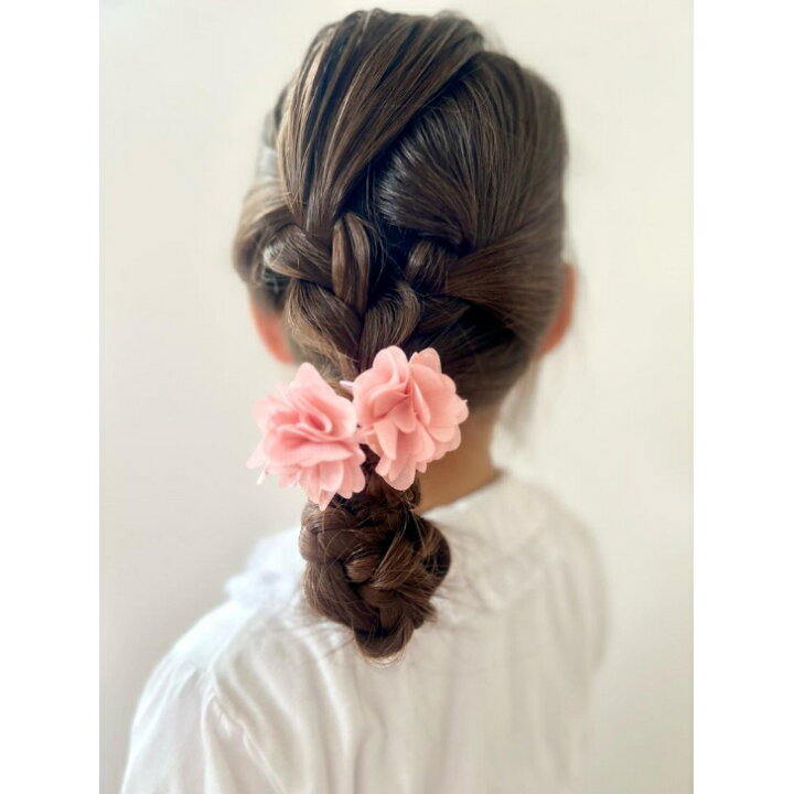 楽天市場】【 キッズ ヘアゴム 】フリル フラワー ハート ヘアゴム 