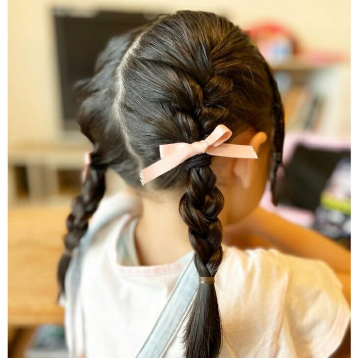 楽天市場】【 ヘアゴム キッズ 】ニュアンス カラー タフタ ミニ 