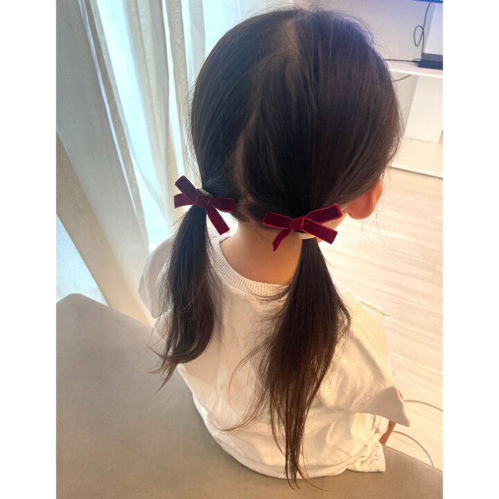 楽天市場】ベロア ミニ リボン ヘアゴム (2コ) | 秋 冬 プチプライス 