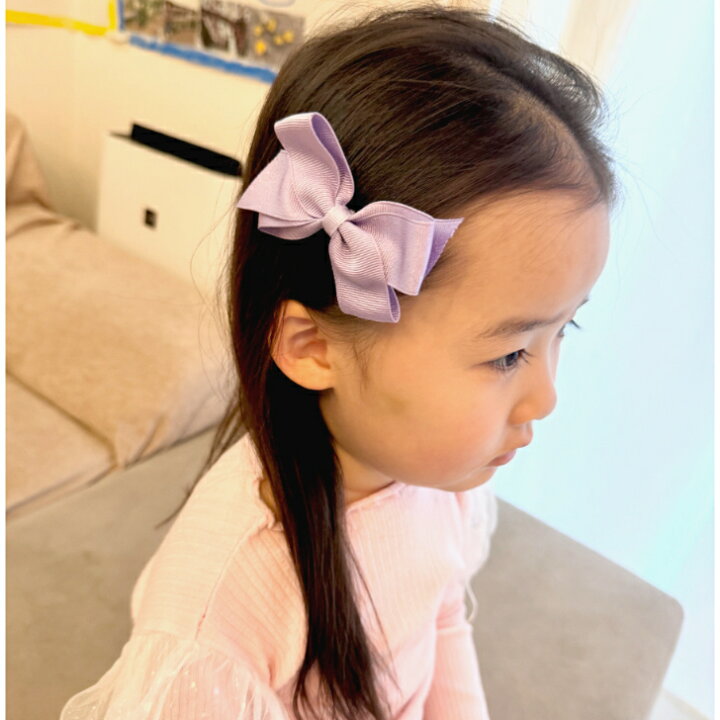 楽天市場】【 ヘアクリップ キッズ 】アースカラー リボン ヘア 