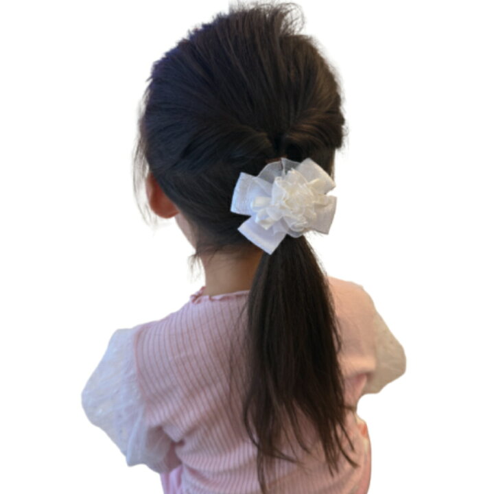 楽天市場】【 キッズ ヘアゴム 】フラワー リボン ヘアゴム (1コ 