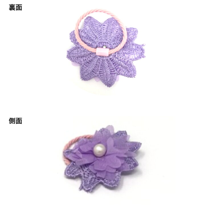 大人可愛い♡⃛パウダーピンク紫薔薇丸ごと1輪♥️雲と雨の雫チャーム  