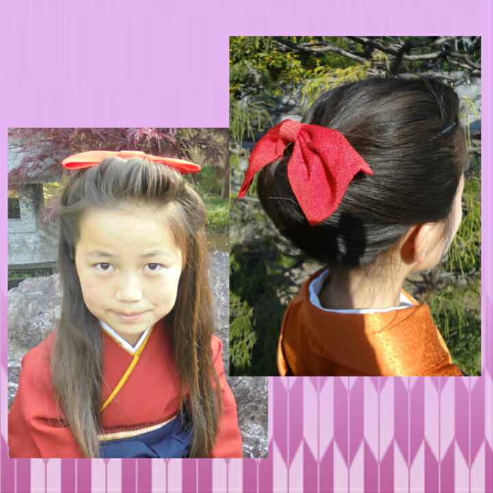 楽天市場 卒業式 袴 髪飾り ちりめん 大リボン コーム シンプル 1コ ヘアコーム ヘアアクセサリー 大人 子供 袴 髪飾り リボン はいからさん 大正ロマン 七五三 成人式 髪飾り 赤 朱 紫 エンジ 桃 矢絣 着物 日本製 自社製造 全品