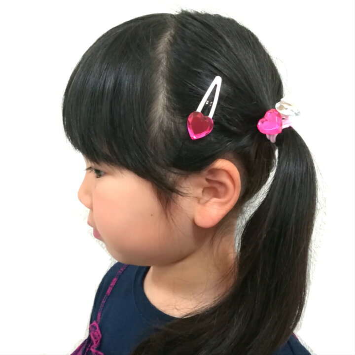 楽天市場】【 ヘアゴム キッズ 】キラキラ ハート ヘアゴム (2コ 