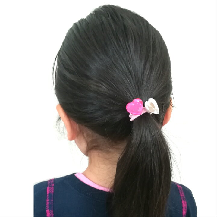 楽天市場】【 ヘアゴム キッズ 】キラキラ ハート ヘアゴム (2コ 
