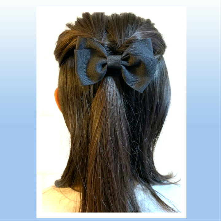 楽天市場】【 ヘアクリップ キッズ 】グログラン ダブル りぼん 4.5  
