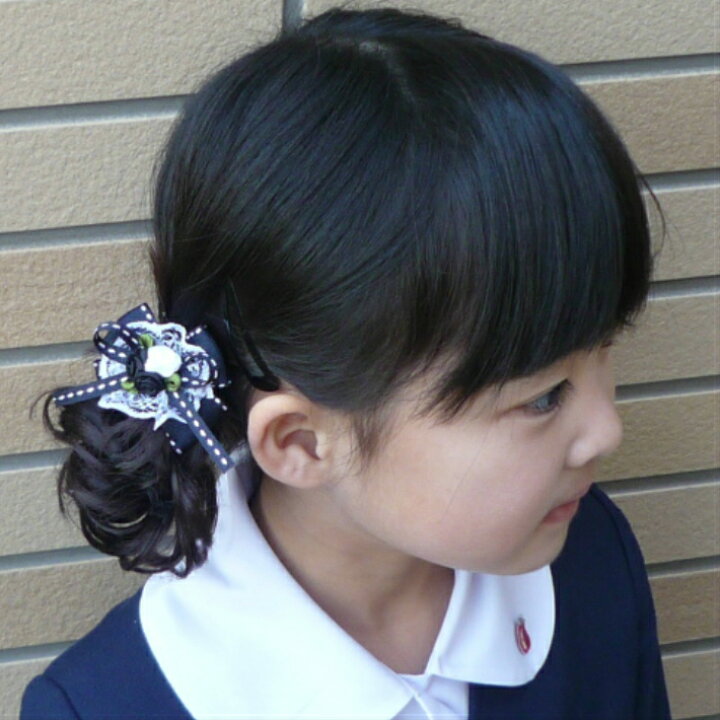 楽天市場】ばら付 レース グログラン リボン ヘアゴム A (1コ 