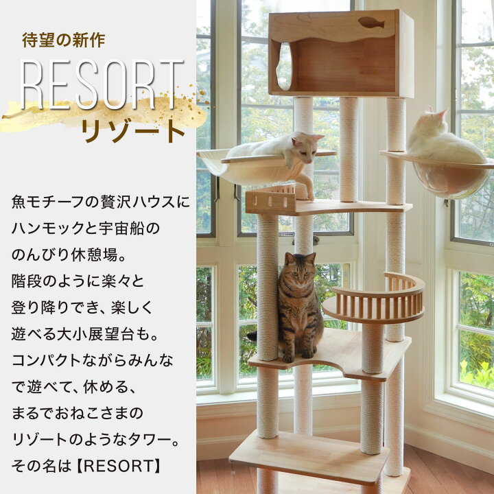 楽天市場】＼最大6,000円OFF!／ ONEKOSAMA キャットタワー 木製 