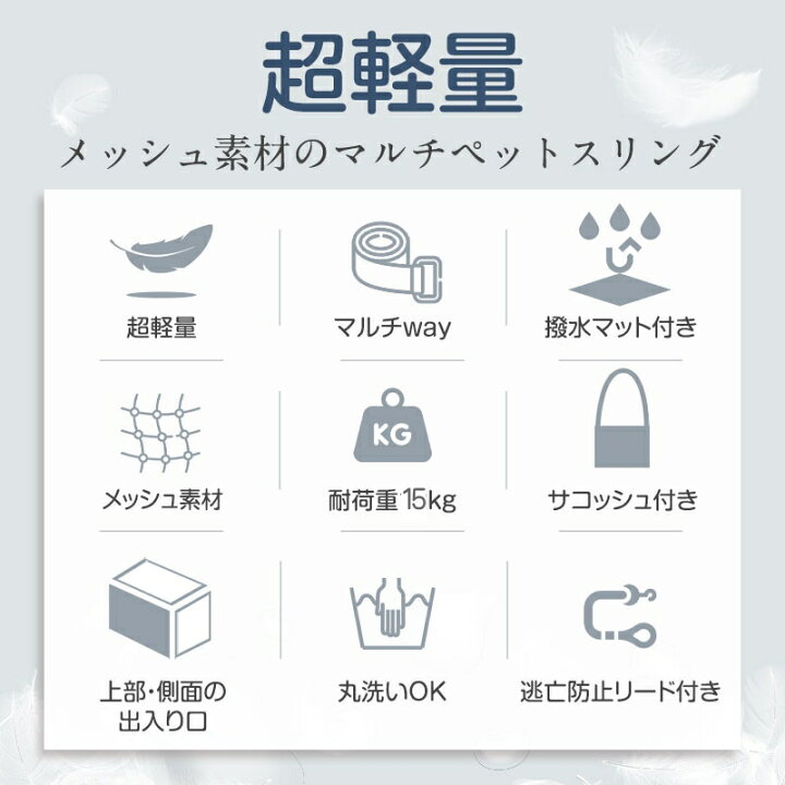 楽天市場】本日終了＼最大P4倍／ペットキャリー 猫 犬 スリング マルチ まーやん様専用抱っこ紐