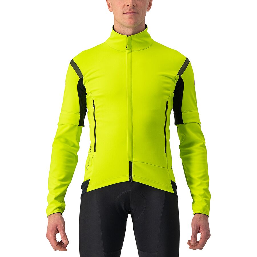 (取寄) カステリ メンズ ペルフェット ロース コンバーチブル ジャケット メンズ Castelli men Perfetto RoS Convertible Jacket Men's Electric Lime Dark Gray