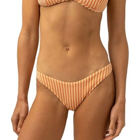 (取寄) リズム レディース ストライプ HI カット パンツ ビキニ ボトム - ウィメンズ Rhythm women Sunbather Stripe Hi Cut Pant Bikini Bottom - Women's Coral Sands