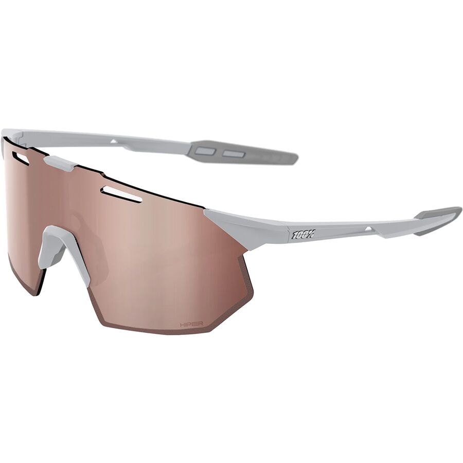 (取寄) 100% ハイパークラフト SQ サングラス 100% Hypercraft SQ Sunglasses Matte Stone Grey HiPER Crimson Silver Mirror