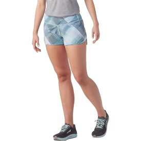 (取寄) スマートウール レディース メリノ スポーツ ライン ショート - ウィメンズ Smartwool women Merino Sport Lined Short - Women's Bleached Aqua Mountain Plaid Print