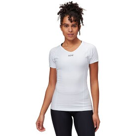 (取寄) ゴアウェア レディース ウインドストッパー ベース レイヤー シャツ - ウィメンズ GOREWEAR women Windstopper Base Layer Shirt - Women's Light Grey/White