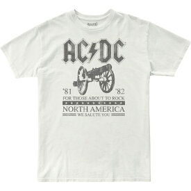 (取寄) オリジナルレトロブランド Acdc アバウト トゥ ロック ノース アメリカ T-シャツ Original Retro Brand Acdc About To Rock North America T-Shirt Vintage White