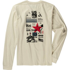 (取寄) USスキーアンドスノーボード ワン チーム ポディアム ロング-スローブ クルー US Ski and Snowboard One Team Podium Long-Sleeve Crew Vintage White