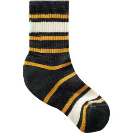 (取寄) スマートウール キッズ ハイク ライト クッション ストライプド クルー ソック - キッズ Smartwool kids Hike Light Cushion Striped Crew Sock - Kids' Charcoal