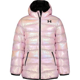 (取寄) アンダーアーマー ガールズ ロンガー プライム パファー ジャケット - ガールズ Under Armour girls Longer Prime Puffer Jacket - Girls' Bubble Peach