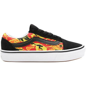 (取寄) バンズ ボーイズ コンフィクッシュ オールド スクール シューズ - ボーイズ Vans boys ComfyCush Old Skool Shoe - Boys' (Flame Camo) Black/True White