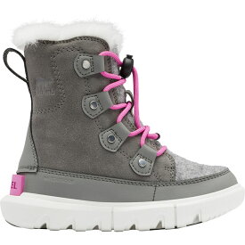 (取寄) ソレル キッズ エクスプローラ レース ブーツ - キッズ SOREL kids Explorer Lace Boot - Kids' Quarry/Bright Lavender