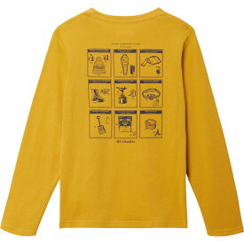 (取寄) コロンビア キッズ ドブソン パス ロング-スローブ グラフィック T-シャツ - キッズ Columbia kids Dobson Pass Long-Sleeve Graphic T-Shirt - Kids' Raw Honey/Outdoor Fun Icons