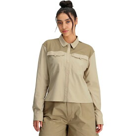 (取寄) ノースフェイス レディース ファースト トレイル Upf ロング-スローブ シャツ - ウィメンズ The North Face women First Trail UPF Long-Sleeve Shirt - Women's Khaki Stone/Gravel