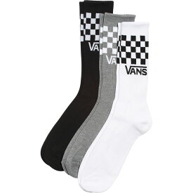 (取寄) バンズ メンズ クラシック チェック クルー ソック - メンズ Vans men Classic Check Crew Sock - Men's Black/White