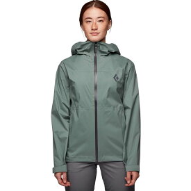 (取寄) ブラックダイヤモンド レディース ストームライン ストレッチ レイン シェル - ウィメンズ Black Diamond women Stormline Stretch Rain Shell - Women's Laurel Green