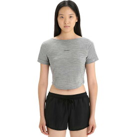 (取寄) アイスブレイカー レディース ゾーンニット スクープ バック ショートスリーブ T-シャツ - ウィメンズ Icebreaker women ZoneKnit Scoop Back Short-Sleeve T-Shirt - Women's Metro Heather