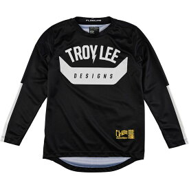 (取寄) トロイリーデザインズ ボーイズ フローライン ロング-スローブ ジャージ - ボーイズ Troy Lee Designs boys Flowline Long-Sleeve Jersey - Boys' Aircore Black