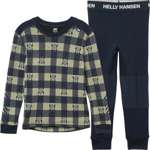 (���) �w���[�n���Z�� �g�h���[ �O���t�B�b�N ���t�@ �����m �Z�b�g - �g�b�h���[ Helly Hansen toddler Graphic Lifa Merino Set - Toddlers' Navy AOP2