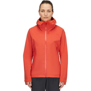(���) ���u ���f�B�[�X �_�E���|�A�[ ���C�g �W���P�b�g - �E�B�����Y Rab women Downpour Light Jacket - Women's Red Grapefruit