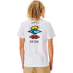 (���) ���b�v �J�[�� �����Y �T�[�` �A�C�R�� �V���[�g�X���[�u T-�V���c - �����Y Rip Curl men Search Icon Short-Sleeve T-Shirt - Men's White