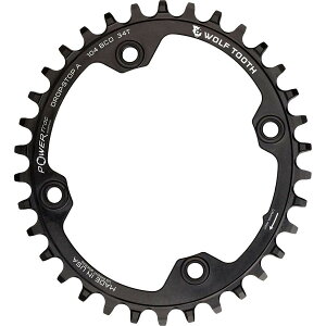 (���) �E���t�g�D�[�X�R���|�[�l���c 104 BCD �I�[�o�� �`�F�[�������O �t�H�A �V�}�m 12-�X�s�[�h Wolf Tooth Components 104 BCD Oval Chainring for Shimano 12-Speed Black