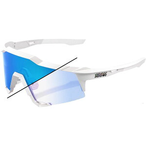 (���) 100% �X�s�[�h�N���t�g XS �T���O���X 100% Speedcraft XS Sunglasses Bastille LE/Pearl White Glitter/Blue Mirror Photochromic Lens