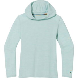 (取寄) スマートウール キッズ クラシック メリノ サーマル フーデット トップ - キッズ Smartwool kids Classic Merino Thermal Hooded Top - Kids' Bleached Aqua Heather