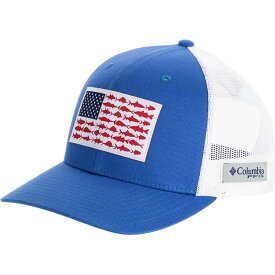 (取寄) コロンビア フィッシング ギア メッシュ フィッシュ フロッグ スナップ バック トラッカー ハット 帽子 Columbia PFG Mesh Fish Flag Snap Back Trucker Hat Vivid Blue/White