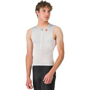 (���) �J�X�e�� �����Y �t���[ �X�s�[�h 3 �g���C �g�b�v - �����Y Castelli men Free Speed 3 Tri Top - Men's White/Silver Gray
