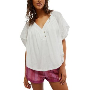 (���) �t���[�s�[�v�� ���f�B�[�X �T�����C �x�r�[�h�[�� �V���c - �E�B�����Y Free People women Sunray Babydoll Shirt - Women's Optic White