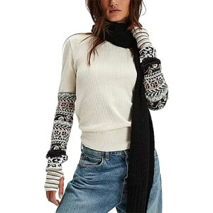 (���) �t���[�s�[�v�� ���f�B�[�X �I�[�� �C�� �J�t �g�b�v - �E�B�����Y Free People women All In Cuff Top - Women's Ivory Combo