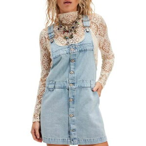(���) �t���[�s�[�v�� ���f�B�[�X �G�f�B �f�j�� �X�J�[�g�I�[�� - �E�B�����Y Free People women Edie Denim Skirtall - Women's Apple Blues