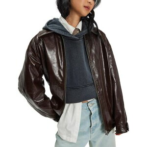 (���) �t���[�s�[�v�� ���f�B�[�X �X���[�� �r�[�K�� �W���P�b�g - �E�B�����Y Free People women Sloane Vegan Jacket - Women's Chocolate