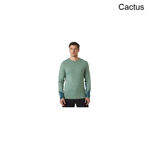 (���) �w���[�n���Z�� �����Y ���t�@ �����m �~�b�h�E�G�C�g �N���[ �g�b�v - �����Y Helly Hansen men Lifa Merino Midweight Crew Top - Men's Cactus
