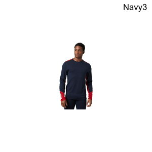 (���) �w���[�n���Z�� �����Y ���t�@ �����m �~�b�h�E�G�C�g �N���[ �g�b�v - �����Y Helly Hansen men Lifa Merino Midweight Crew Top - Men's Navy3