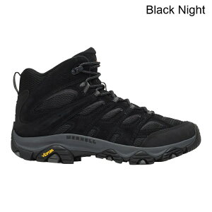 (���) ������ �����Y ���A�u 3 �~�b�h �n�C�L���O �u�[�c - ���C�h - �����Y Merrell men Moab 3 Mid Hiking Boot - Wide - Men's Black Night