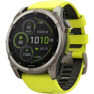(���) �K�[�~�� �t�F�j�b�N�X 8 �\�[���[ �T�t�@�C�A �X�|�[�c �E�H�b�` Garmin fenix 8 Solar Sapphire Sport Watch Titanium (Amp Yellow/Graphite Silicone Band)