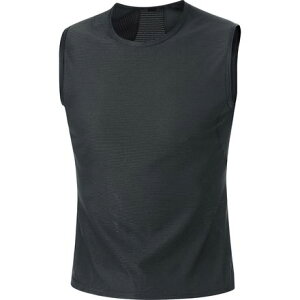 (���) �S�A�E�F�A �����Y �x�[�X ���C���[ �X���[�u���X �V���c - �����Y GOREWEAR men Base Layer Sleeveless Shirt - Men's Black