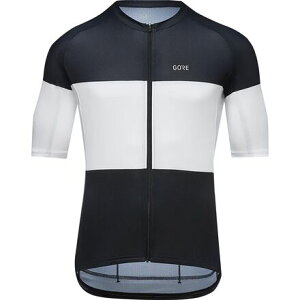 (���) �S�A�E�F�A �����Y �X�s���b�g �X�g���C�v �W���[�W - �����Y GOREWEAR men Spirit Stripes Jersey - Men's Black/White